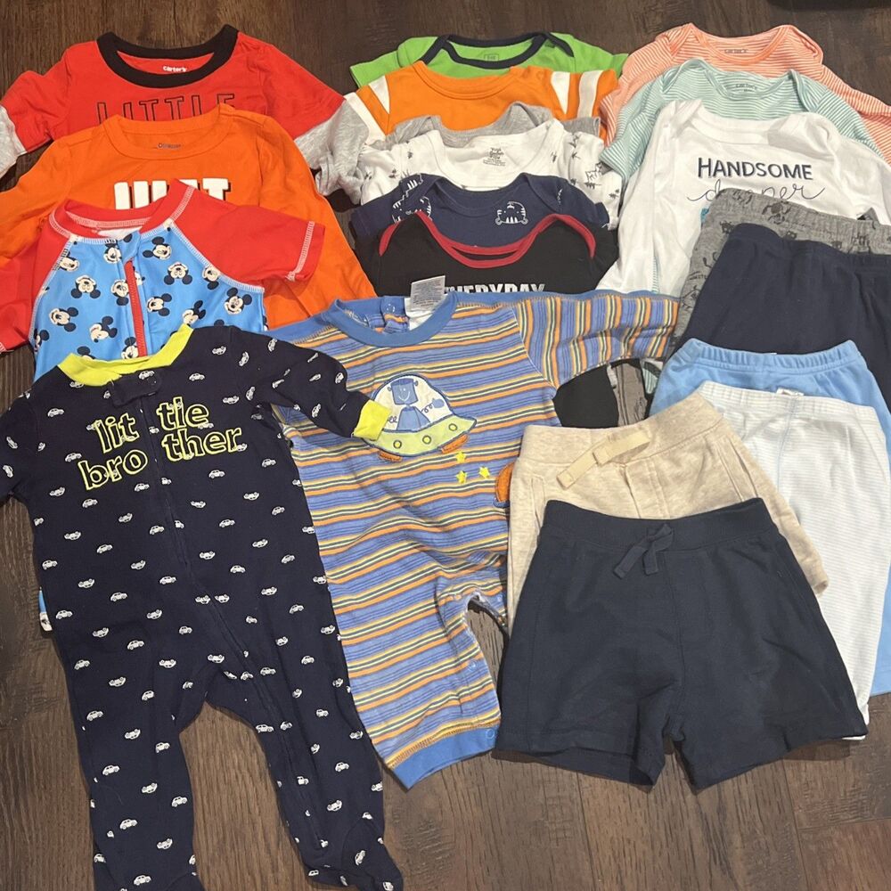 Baby Boy Clothing Lot 6-9 months Infant Nike Mickey Mouse Brother All Seasons